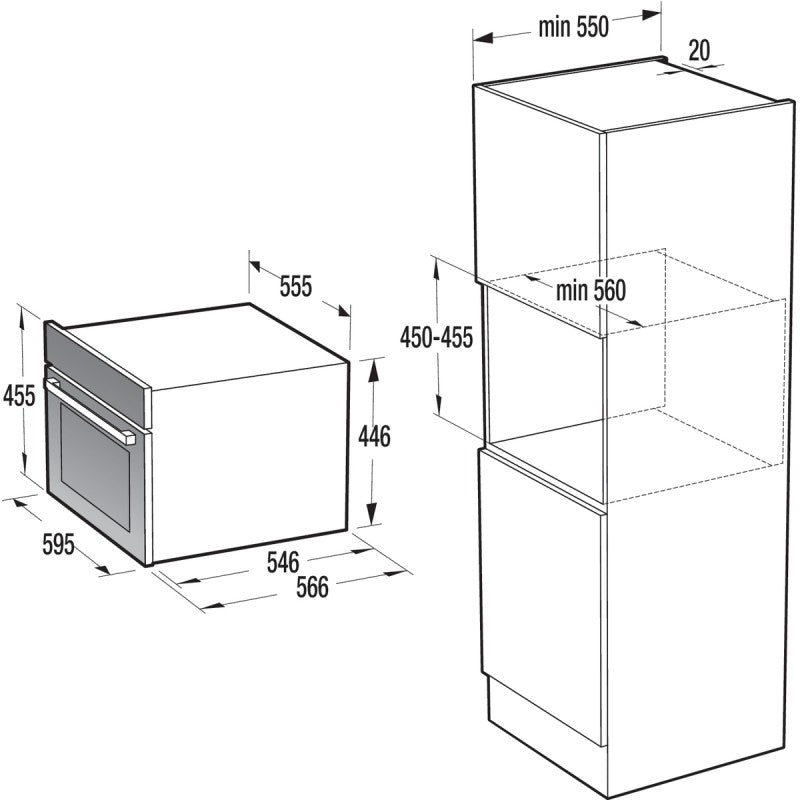 Gorenje 歌爾 45CM 50公升嵌入式蒸焗爐